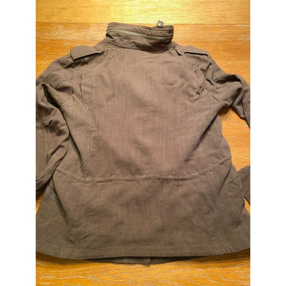 Thread & Supply Brown Military Style Jacket With Button & Zipper Closure Size Me - Picture 7 of 7